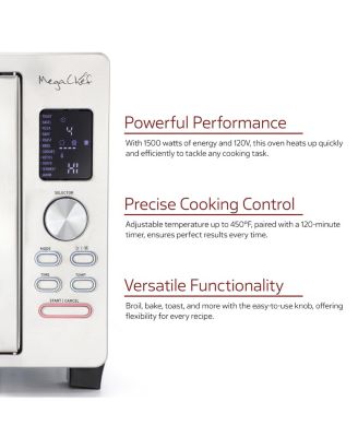 30 Liter Digital French Door Multi-Function Electric Convection Toaster Oven with Rotisserie Set