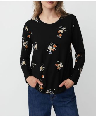 Women's Long Sleeve Round Neck Blouse