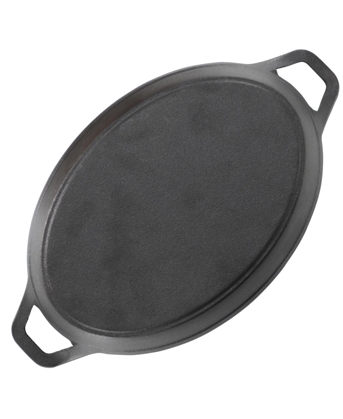 MegaChef Piece Mini Cast Iron Oval Pan with Wood Tray Set