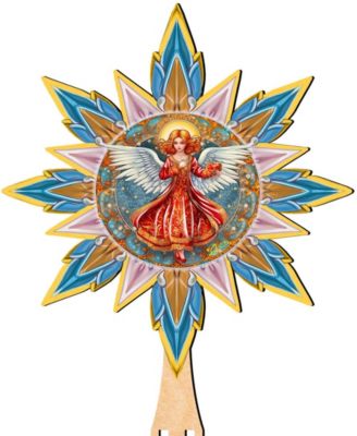 Angel with Love Wooden Tree Topper