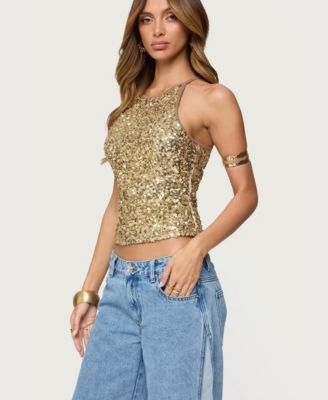 Women's Pasha Sequin Tank Top