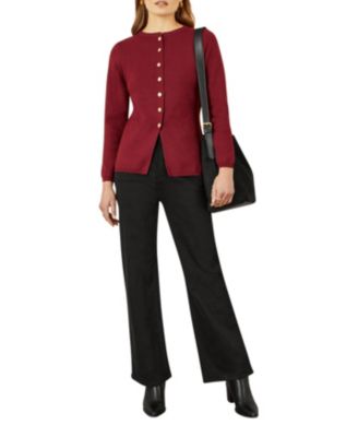 Women's Chic Peplum Button Up Cardigan