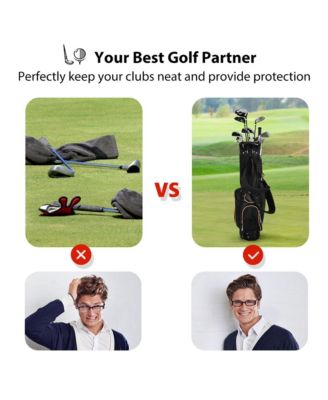 Golf Stand Bag Portable Lightweight Golf Carry Club Bag w/ 8-way Divider