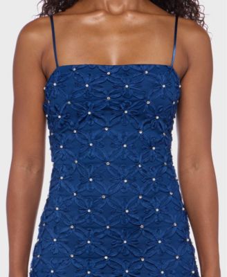 Juniors' Embellished Soutache Bodycon Dress