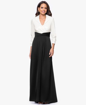 Betsy & Adam - Petite 3/4-Sleeve Long Sheath Dress