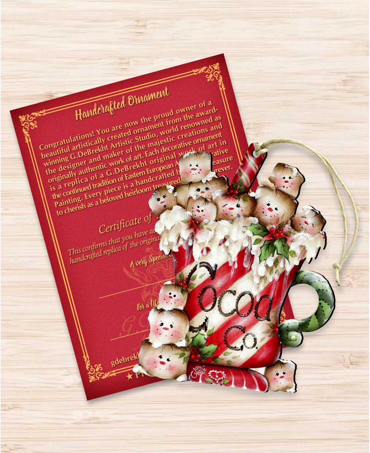 Designocracy Marshmallow Cocoa Co Ornament In Multi