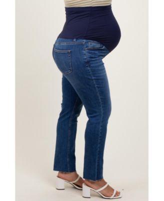 Maternity Blue Straight Leg Jeans