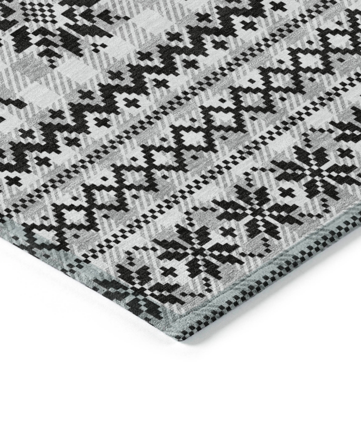 Addison Holiday Washable Indoor/outdoor Acn1820 10'x14' Area Rug In Gray