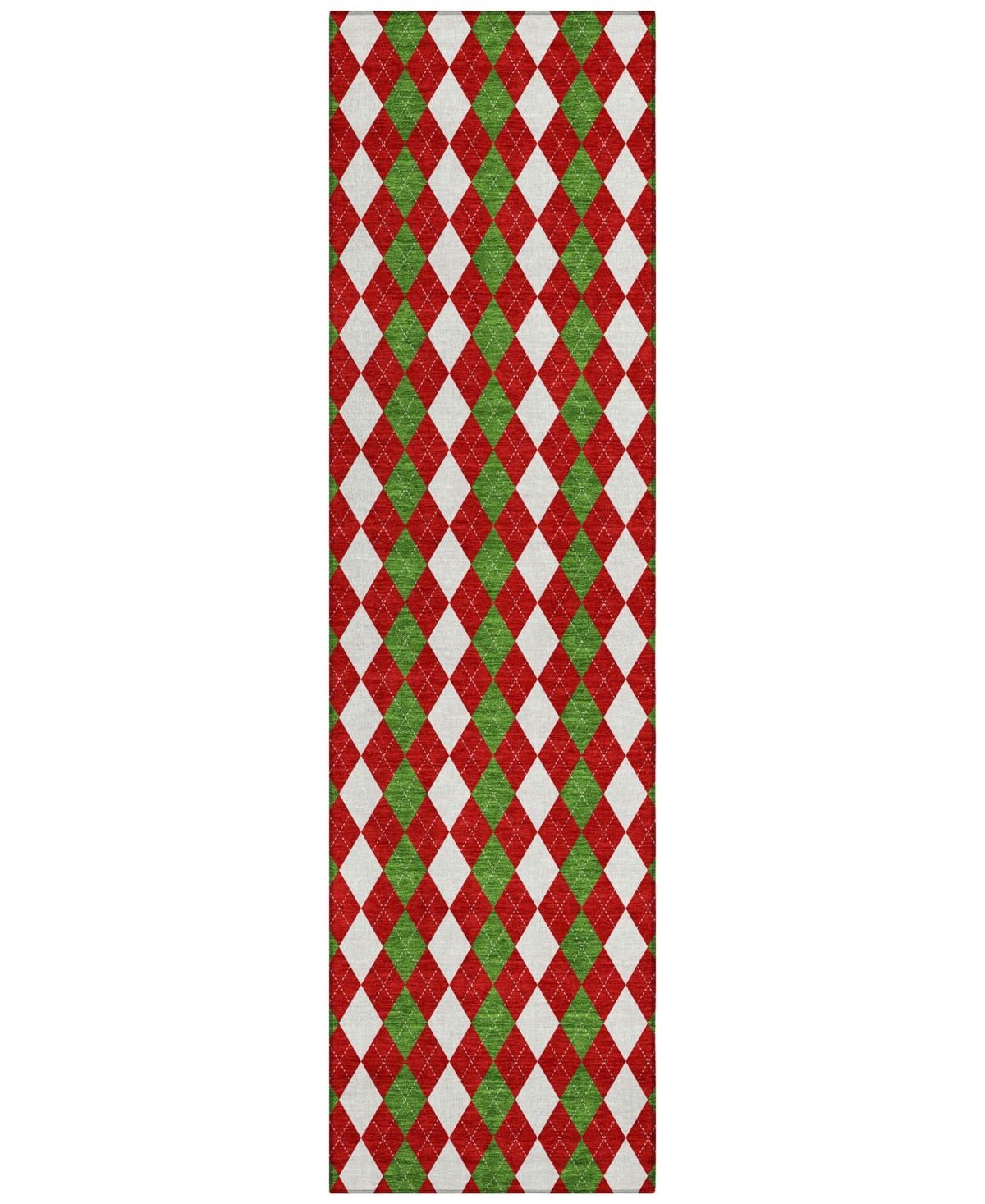 Addison Holiday Washable Indoor/outdoor Acn1812 2'3"x7'6" Runner Area Rug In Red