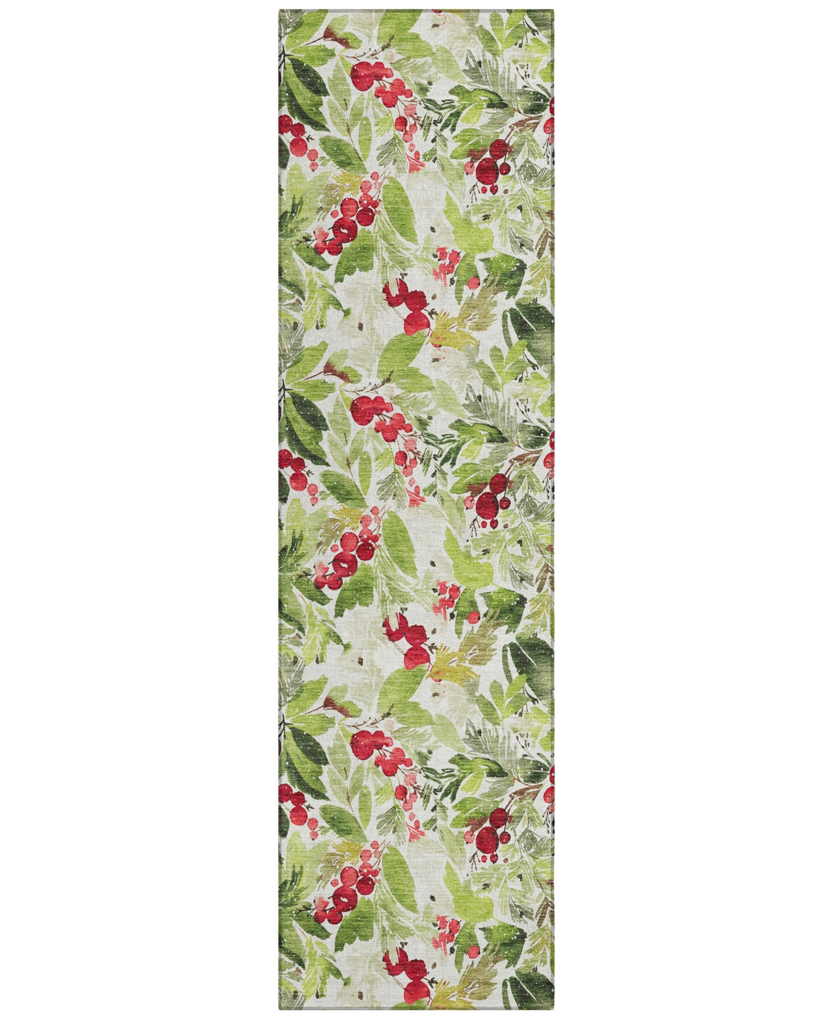 Addison Holiday Washable Indoor/outdoor Acn1816 2'3"x7'6" Runner Area Rug In Green