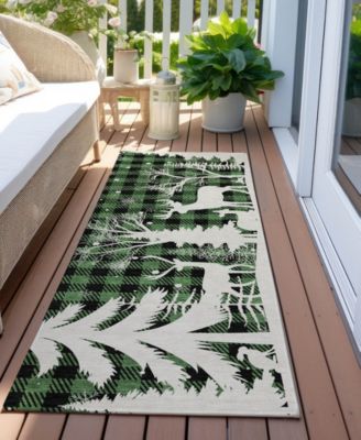 Holiday Washable Indoor/Outdoor ACN1824 2'3"x7'6" Runner Area Rug
