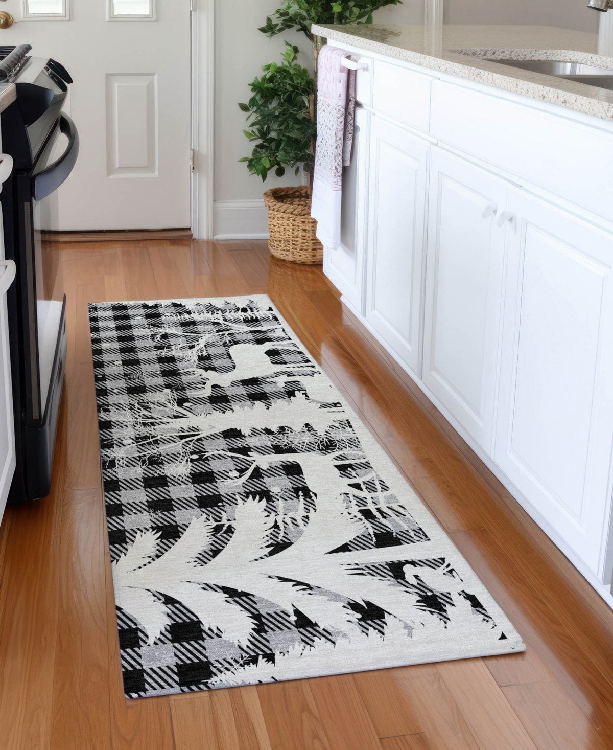 Addison Holiday Washable Indoor/outdoor Acn1824 2'3"x7'6" Runner Area Rug In Gray