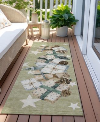Holiday Washable Indoor/Outdoor ACN1825 2'3"x7'6" Runner Area Rug