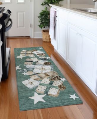 Holiday Washable Indoor/Outdoor ACN1825 2'3"x7'6" Runner Area Rug