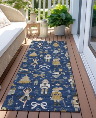 Holiday Washable Indoor/Outdoor ACN1827 2'3"x7'6" Runner Area Rug