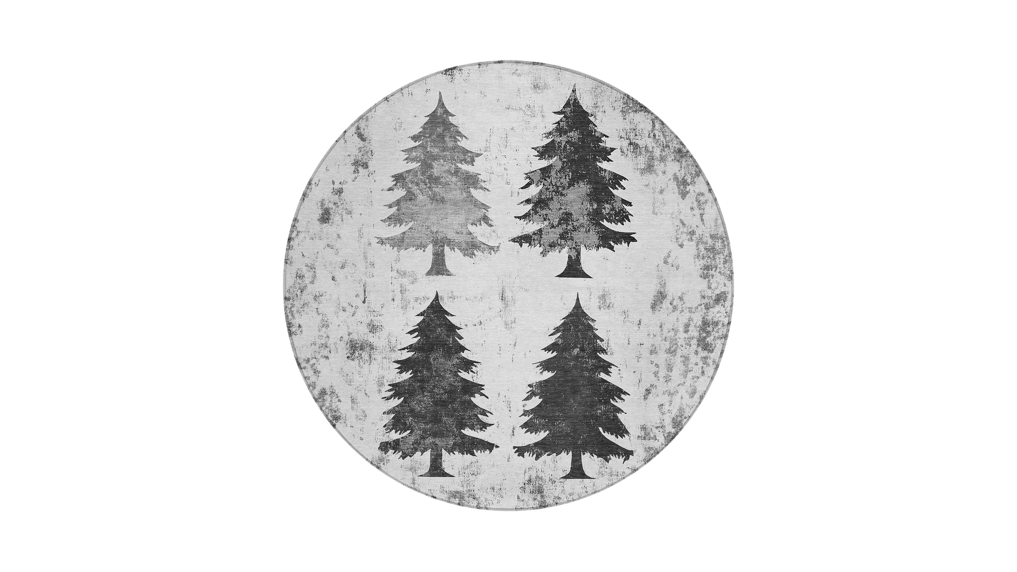 Addison Holiday Washable Indoor/Outdoor ACN1811 8'x8' Round Area Rug