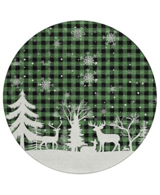 Addison - Holiday Washable Indoor/Outdoor ACN1824 Round Area Rug