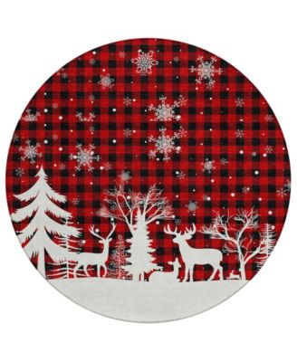 Addison - Holiday Washable Indoor/Outdoor ACN1824 Round Area Rug