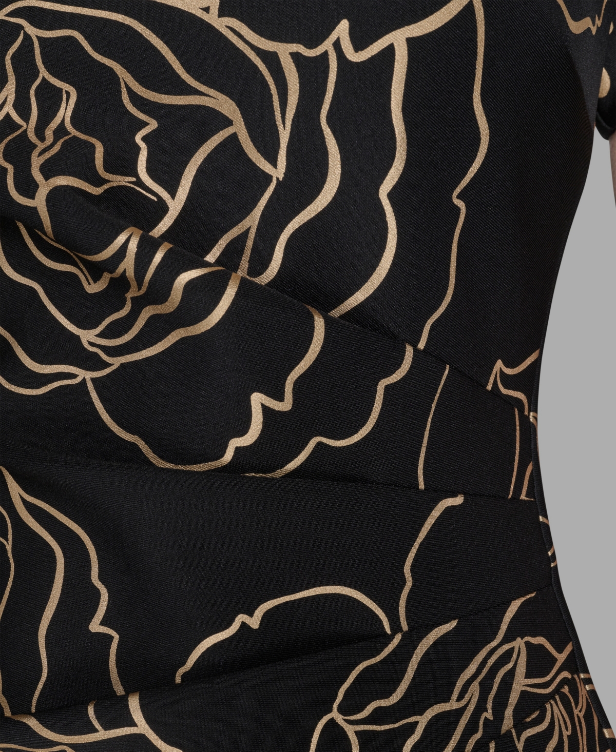 Karl Lagerfeld Paris Women's Floral Print Crew Neck Sheath Dress