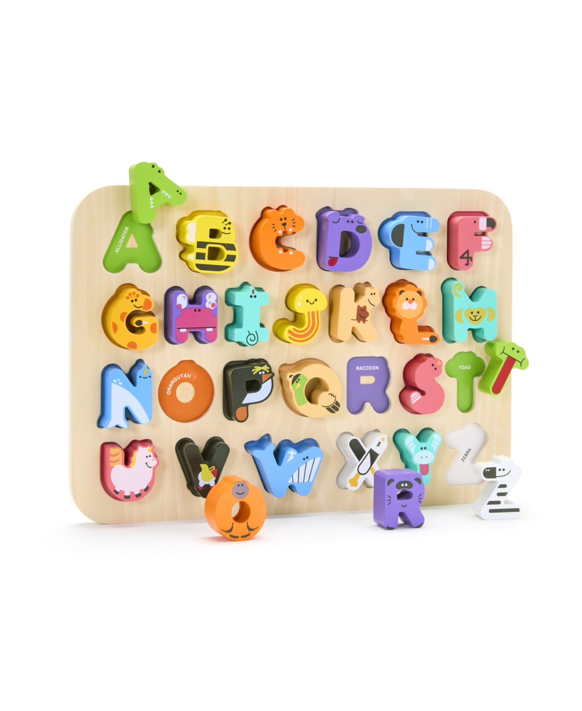 Geoffrey's Toy Box Animal Alphabet Jungle Puzzle Board In Transparent