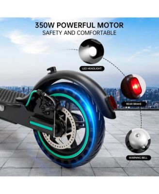 8.5 Inch Foldable Electric Scooter with 350W Motor, 22-Mile Range & Dual Brakes | Colorful LED Lights for a Stylish Night Ride