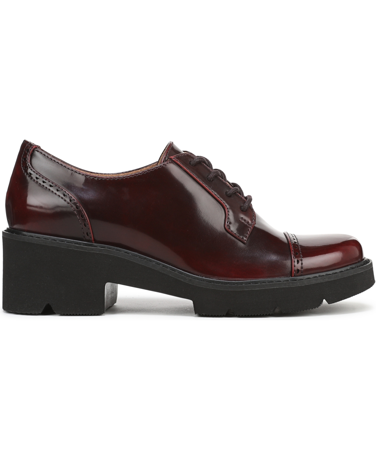 Naturalizer Cabaret-lace Lug Sole Oxfords In Burgundy
