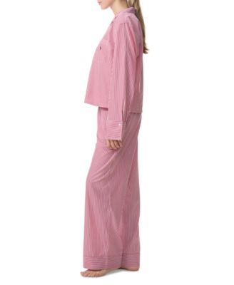 Women's 2-Piece Buttoned Shirt and Pants Pajama Set