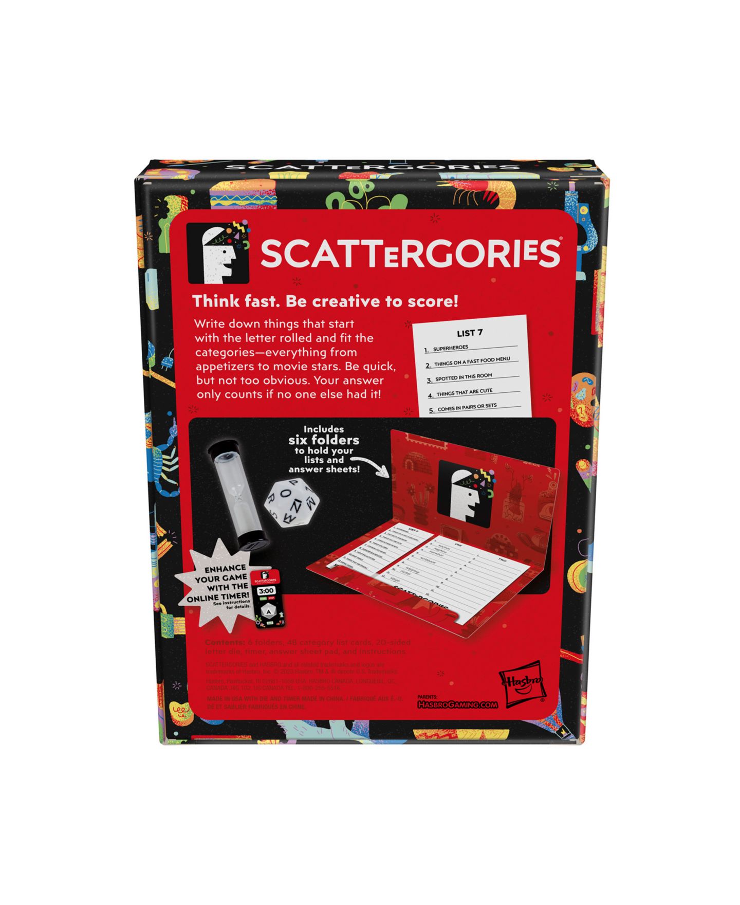 Детская настольная игра Hasbro Classic Scattergories Board Game, Ages 13+ — фото 5