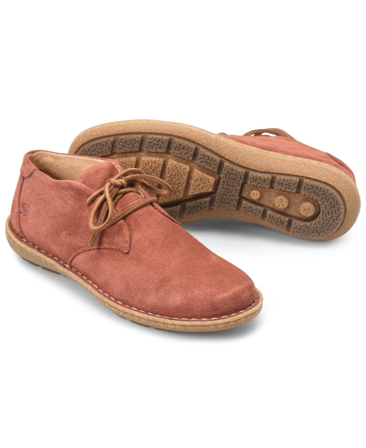 Born Women's Nuala Ii Lace Up Booties In Burgundy