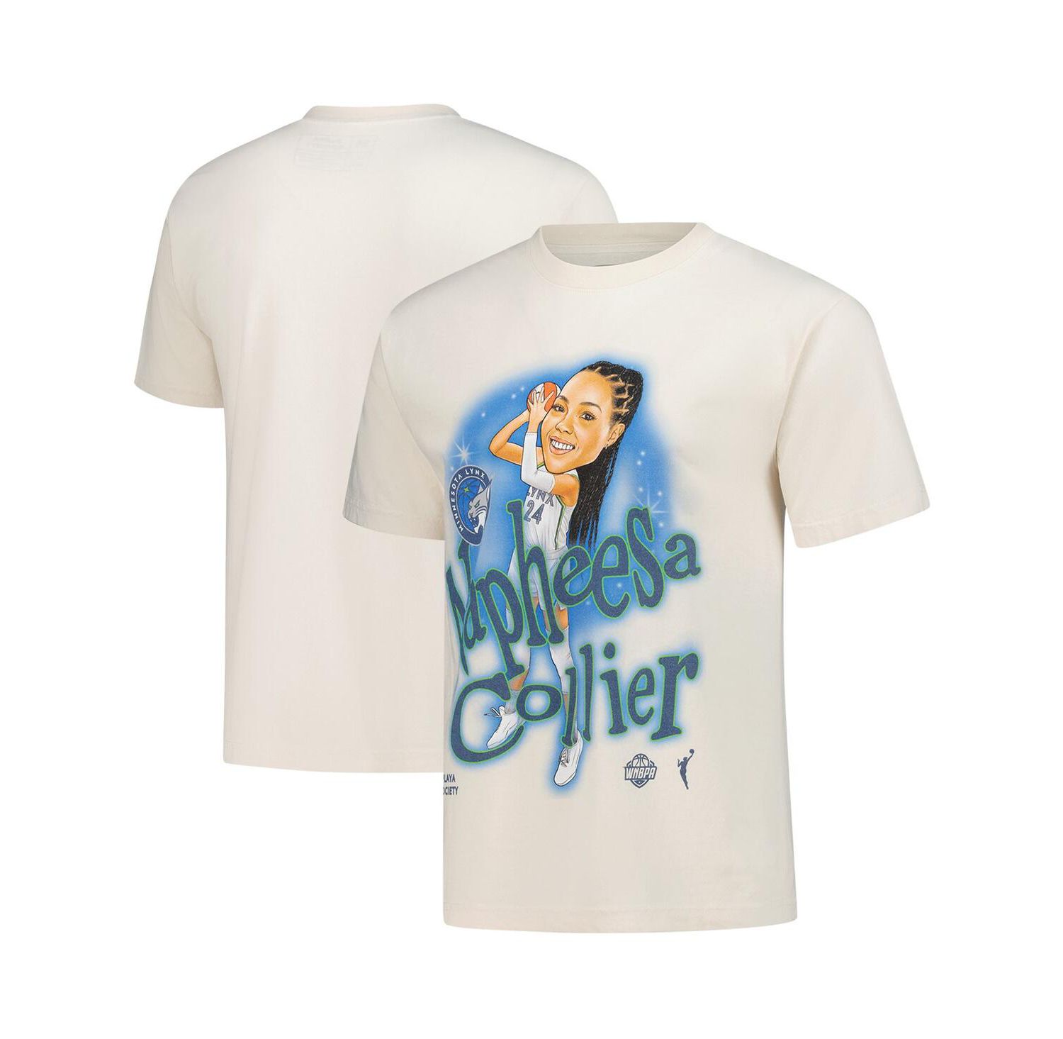 Men's and Women's Napheesa Collier Oatmeal Minnesota Lynx Sketch T-Shirt