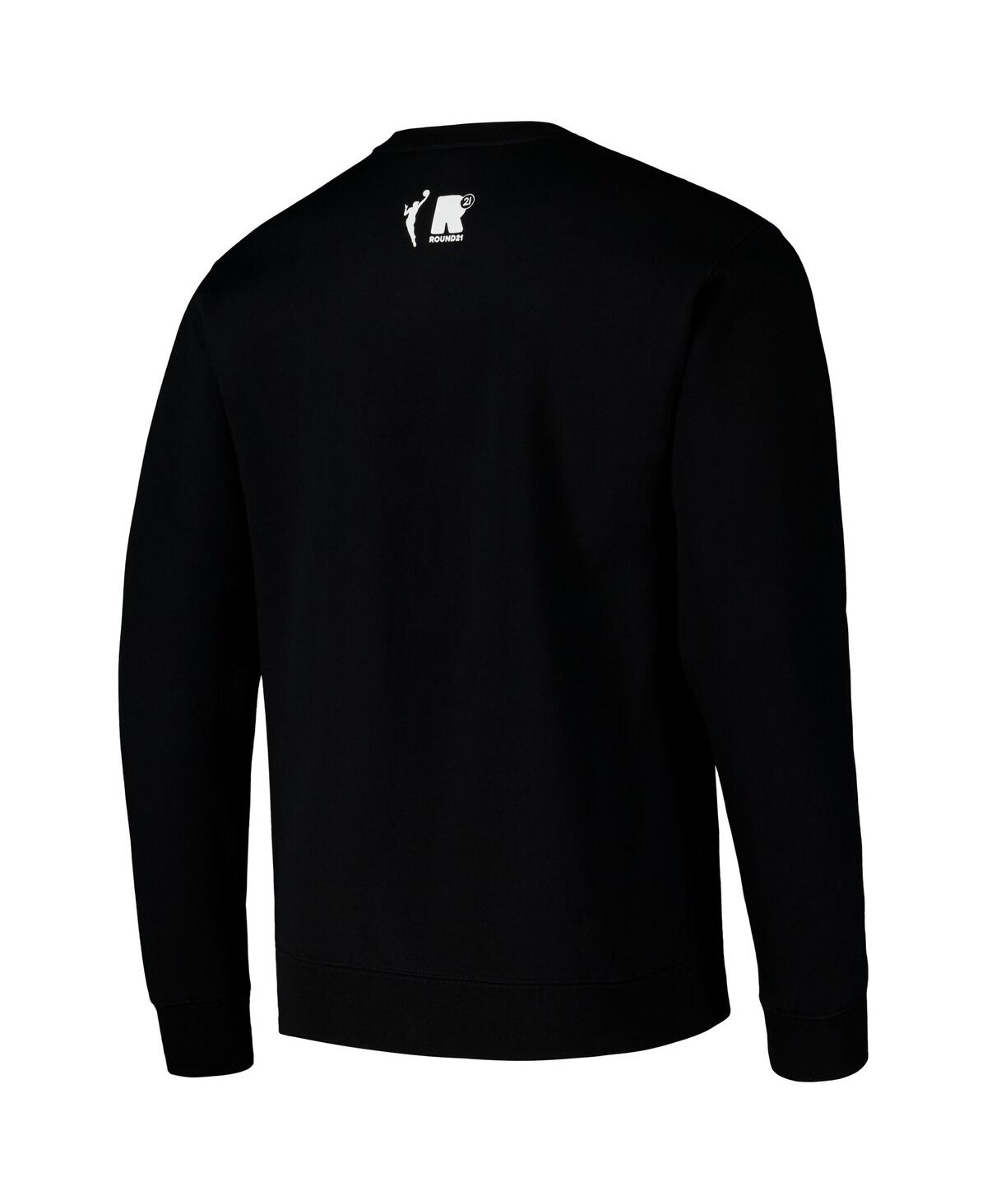 Round21 Men's and Women's Black Dallas Wings Throwback Pullover Crew Sweatshirt