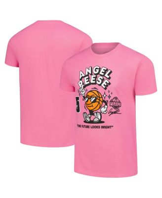 Kur8ted - Men's and Women's Angel Reese Pink WNBA Gear The Future Looks Bright T-shirt
