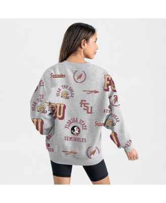 Women's Gray Florida State Seminoles Always on Repeat Fleece Sweatshirt