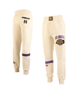 Two Hype - x NBA Men's Cream Los Angeles Lakers Culture Hoops Collection Premium Jogger Pants