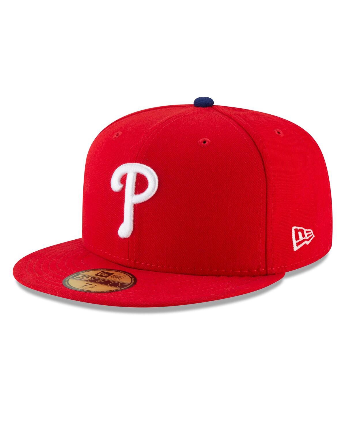 New Era Men's Red Philadelphia Phillies 2025 Mlb Postseason Side Patch 59fifty Fitted Hat In Brown