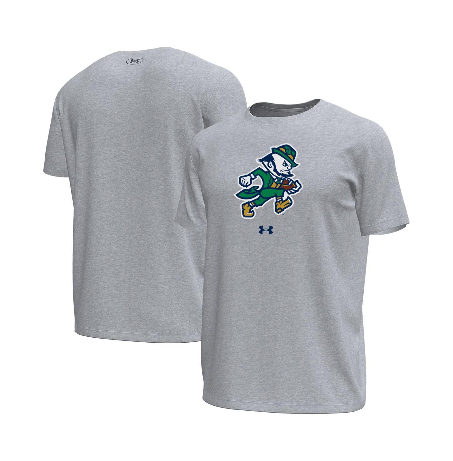 Мужская футболка Under Armour Gray Notre Dame Fighting Irish Tech Stretch — фото 1