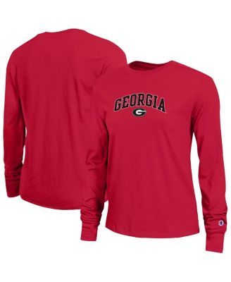 Women's Red Georgia Bulldogs Arch Over Logo Long Sleeve T-Shirt
