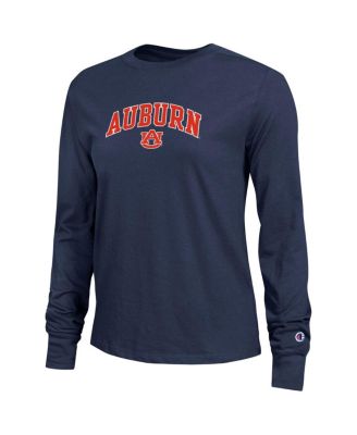 Women's Navy Auburn Tigers Arch Over Logo Long Sleeve T-Shirt
