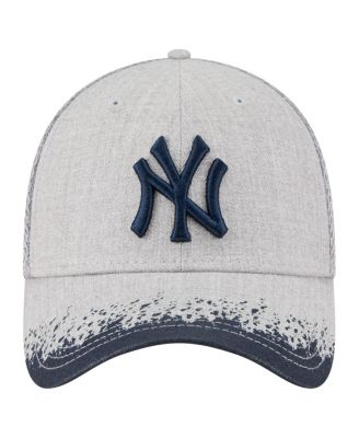 Men's Gray New York Yankees Visor Paint Splatter 39THIRTY Flex Hat