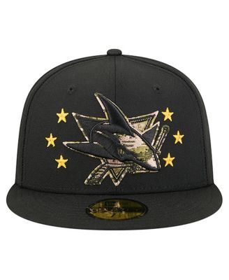Men's Black San Jose Sharks Military Appreciation Digital Camo Stars 59FIFTY Fitted Hat