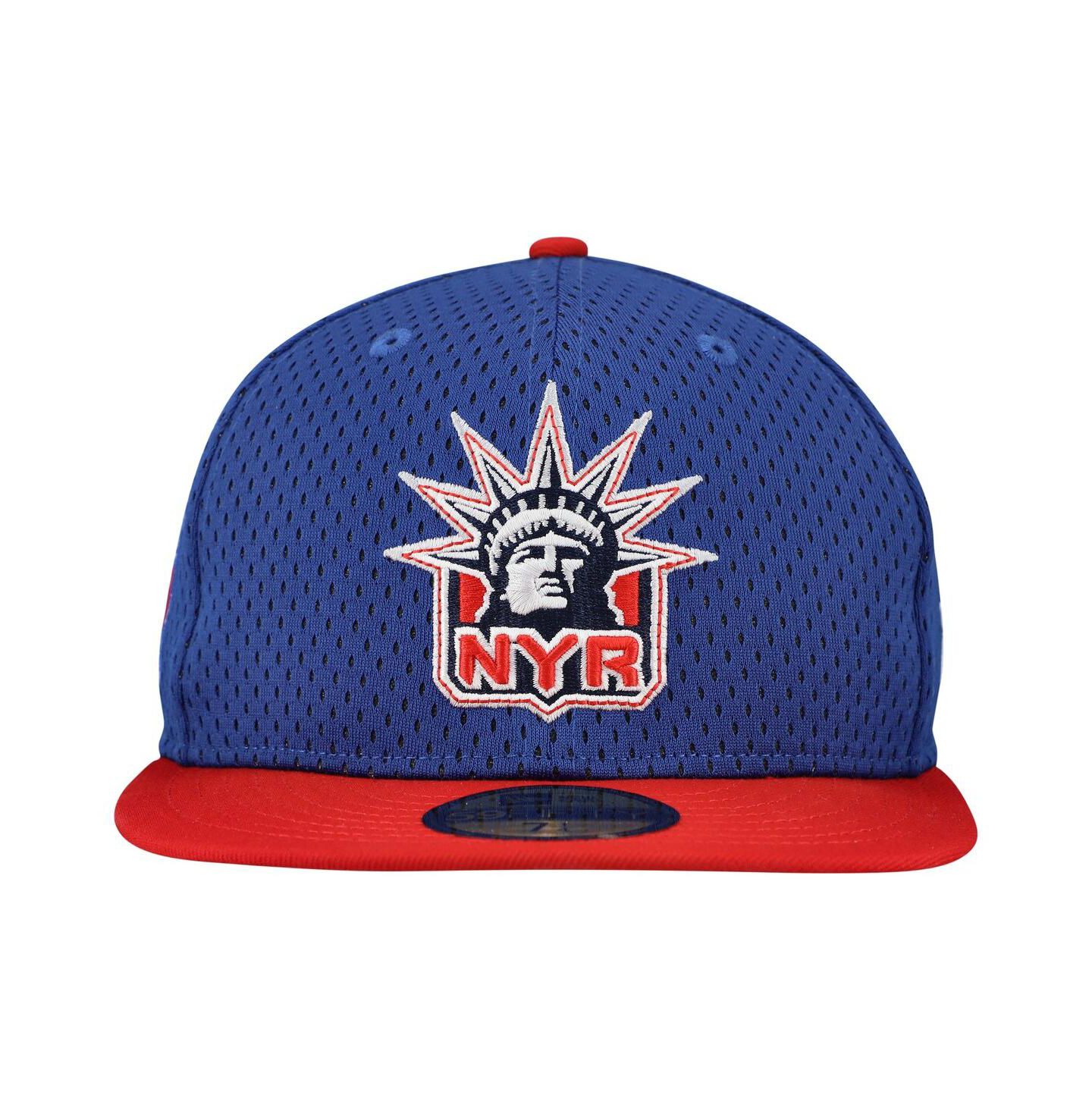 Мужская кепка New Era Blue/Red New York Rangers Mesh Crown Two-Tone 59FIFTY Fitted Hat — фото 4