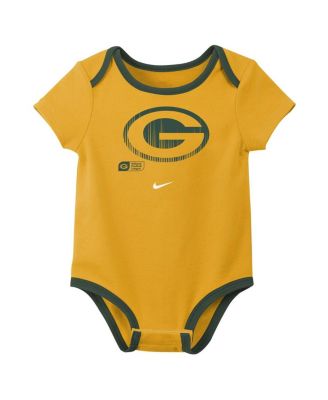 Baby Boys and Girls 3-Pack Jordan Love Green Bay Packers Name Number Bodysuit Set