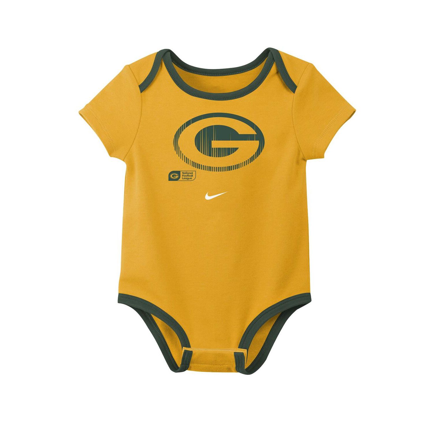 Baby Boys and Girls 3-Pack Jordan Love Green Bay Packers Name & Number Bodysuit Set