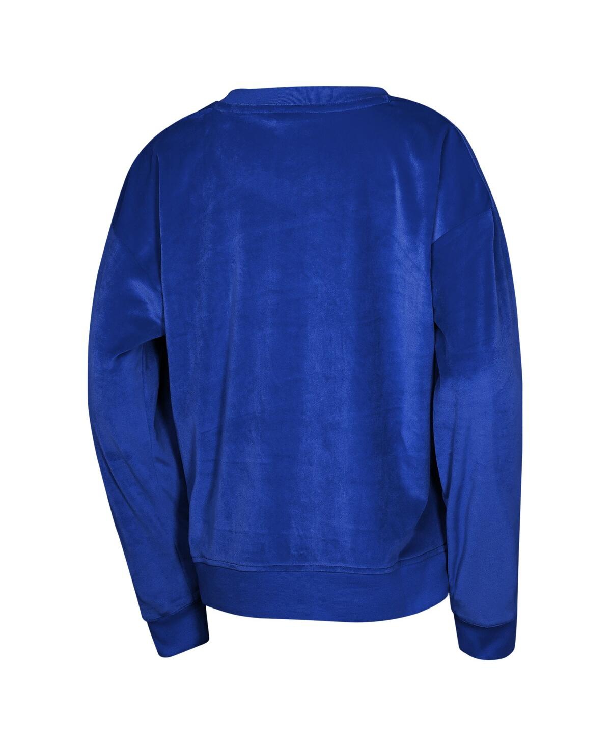 Outerstuff Big Boys And Girls Blue New York Knicks Step Back Sweatshirt In Blue