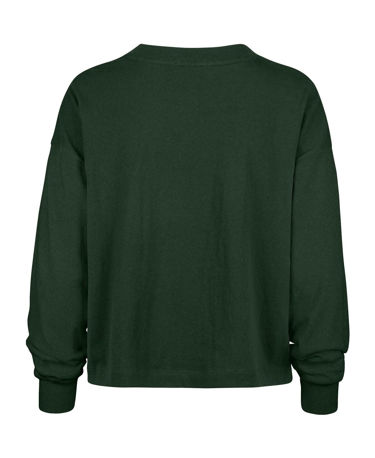 47 Brand Women's Green New York Jets Outreach City Oversized Long Sleeve T-shirt In Green