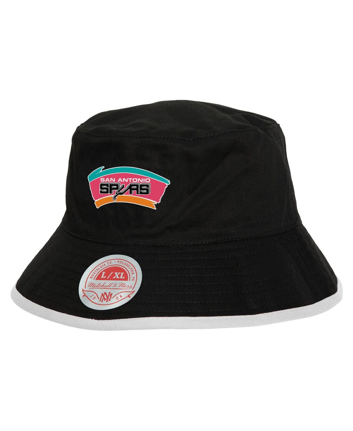 Mitchell & Ness Men's Gray/black San Antonio Spurs Flip It Reversible Bucket Hat In Gray