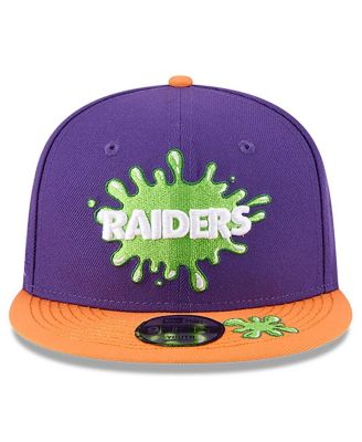 Big Boys and Girls Purple/Orange Las Vegas Raiders Nickelodeon Slime 9FIFTY Snapback Hat