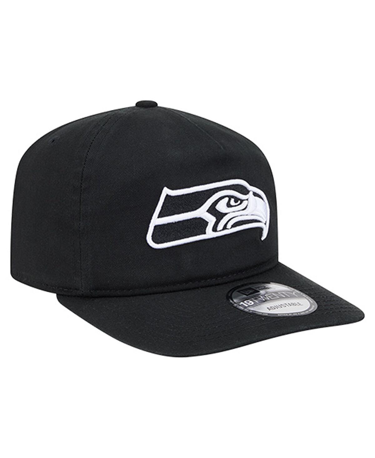 New Era Men'sâ Black/white Seattle Seahawks 19twenty Adjustable Hat In Brown