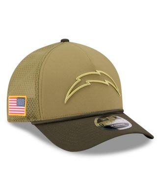 New Era - Big Boys and Girls Green/Dark Green Los Angeles Chargers 2025 Salute to Service 9FORTY A-Frame Adjustable Hat