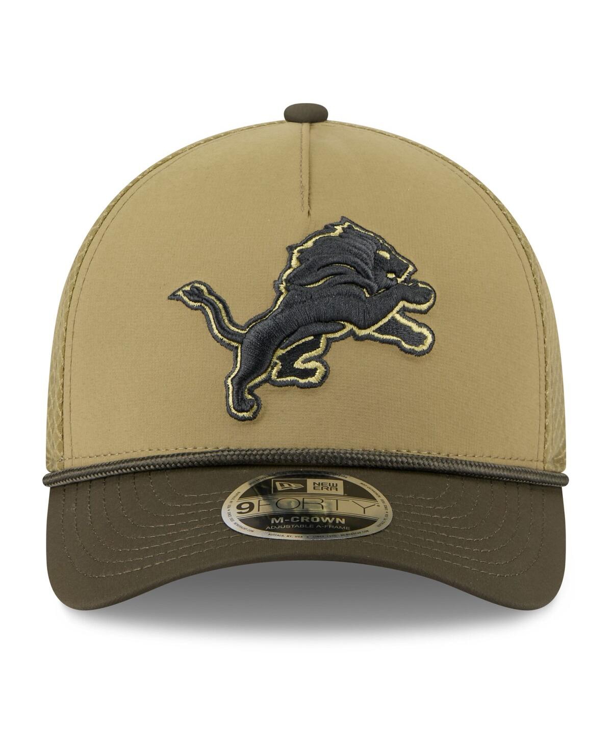 New Era Men's Green Detroit Lions 2025 Salute To Service 9forty A-frame M-crown Adjustable Hat In Green
